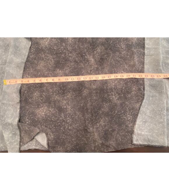 Eileen Fisher 100% Silk Black Gray Sheer Blouse Size‎ L Lagenlook Quiet Luxury - Picture 8 of 8